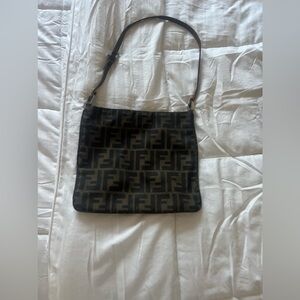 Fendi Black and Brown Shoulder Bag